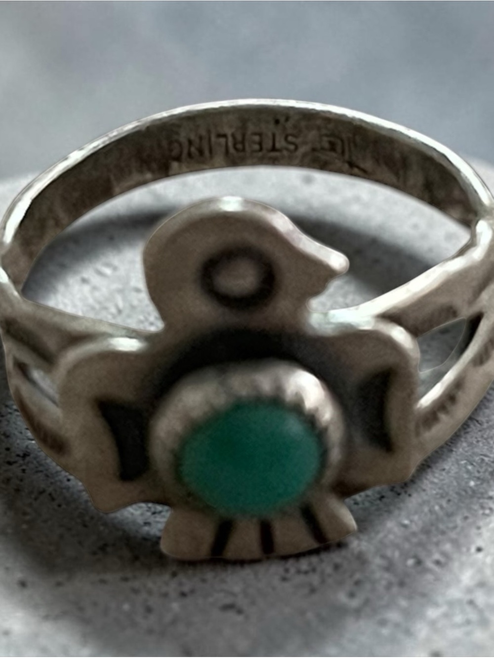 Vintage Sterling Silver Bell Trading Post Ring - Picture 2 of 11
